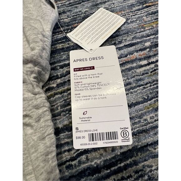 Athleta NWT Apres Ruched Dress Grey Heather size S - Picture 5 of 9